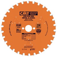 CMT Medium / Thick Metal and Steel Saw Blade 160mm dia x 2 kerf x 20 bore Z30 8�FWF